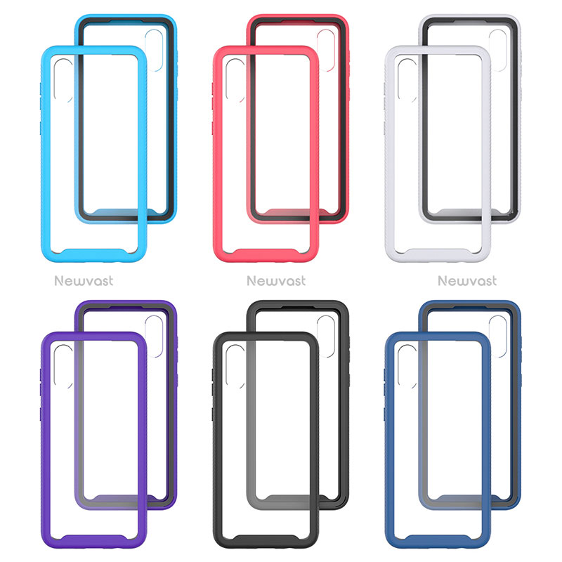 Silicone Matte Finish and Plastic Back Cover Case 360 Degrees U01 for Samsung Galaxy A02
