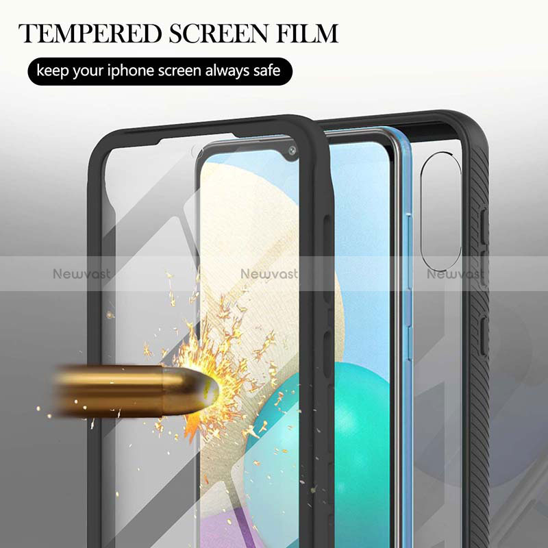 Silicone Matte Finish and Plastic Back Cover Case 360 Degrees U02 for Samsung Galaxy A02