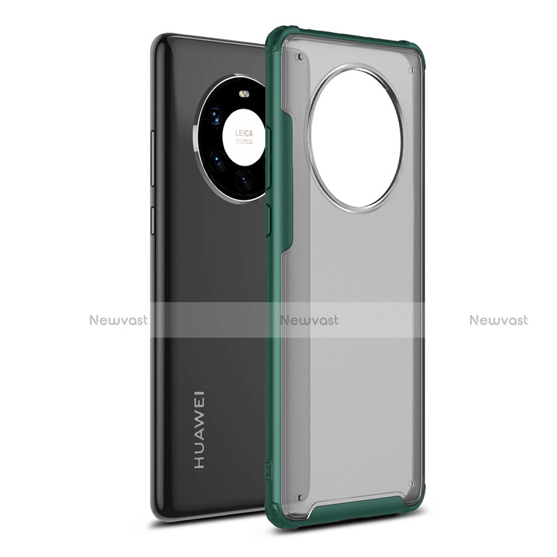 Silicone Matte Finish and Plastic Back Cover Case for Huawei Mate 40 Pro+ Plus Green