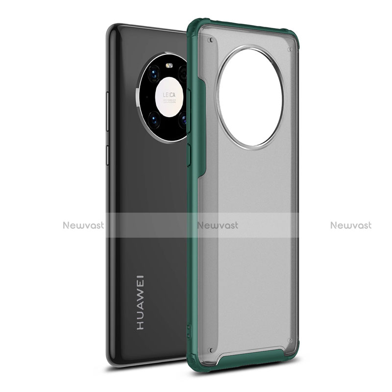 Silicone Matte Finish and Plastic Back Cover Case for Huawei Mate 40E Pro 4G Green