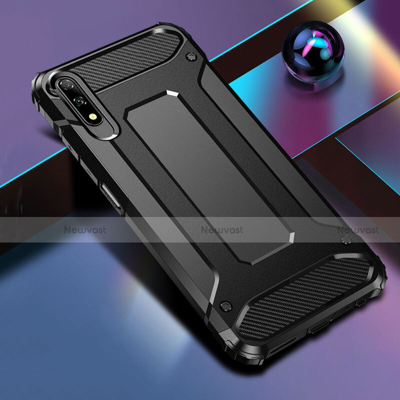 Silicone Matte Finish and Plastic Back Cover Case for Huawei P Smart Z (2019)