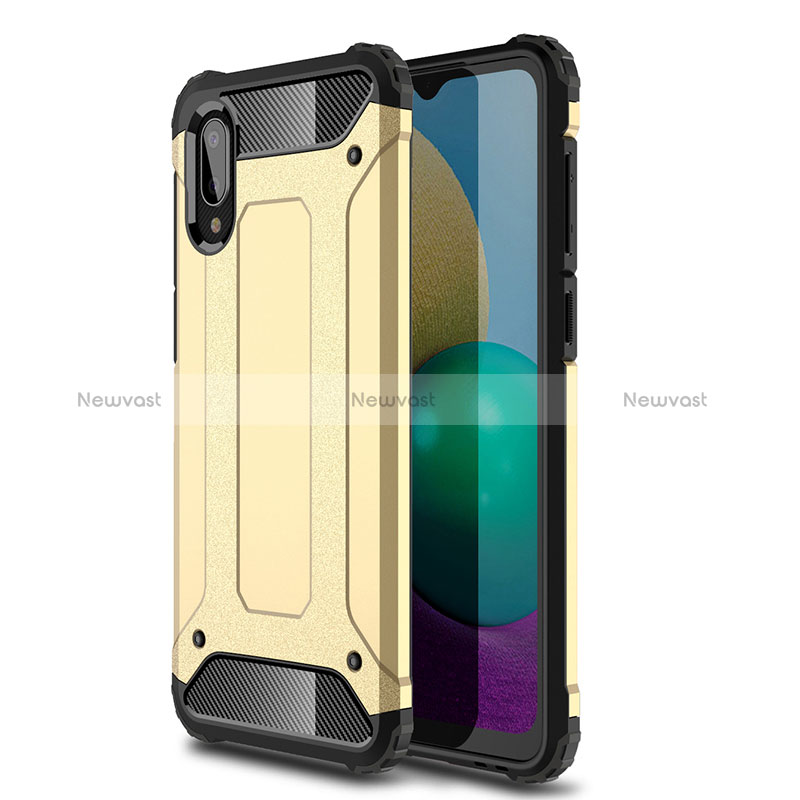 Silicone Matte Finish and Plastic Back Cover Case for Samsung Galaxy A02