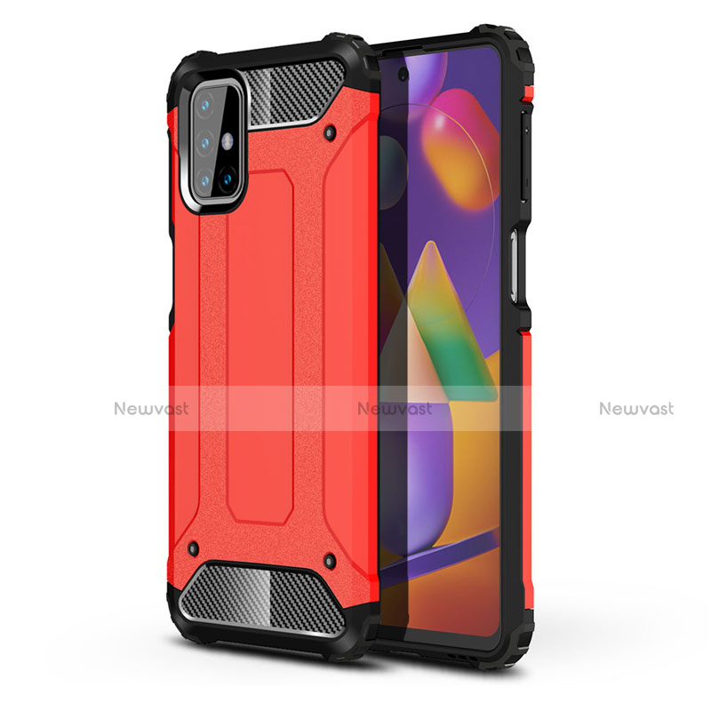 Silicone Matte Finish and Plastic Back Cover Case for Samsung Galaxy M31s