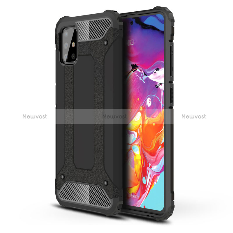 Silicone Matte Finish and Plastic Back Cover Case for Samsung Galaxy M40S