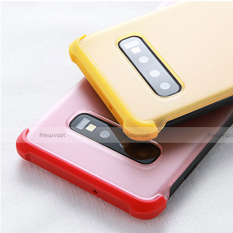 Silicone Matte Finish and Plastic Back Cover Case for Samsung Galaxy S10 Plus