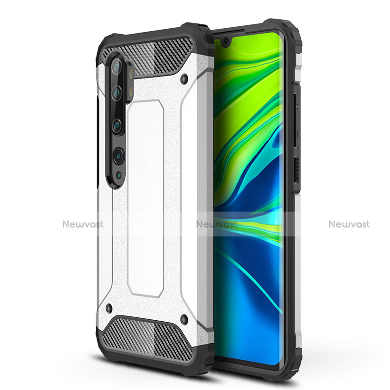 Silicone Matte Finish and Plastic Back Cover Case for Xiaomi Mi Note 10