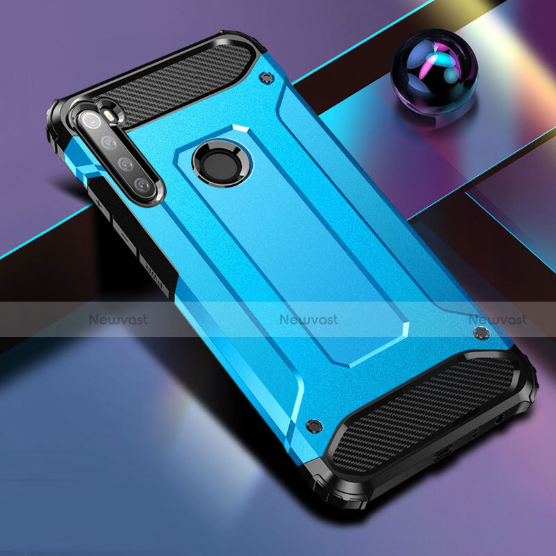 Silicone Matte Finish and Plastic Back Cover Case for Xiaomi Redmi Note 8 (2021)