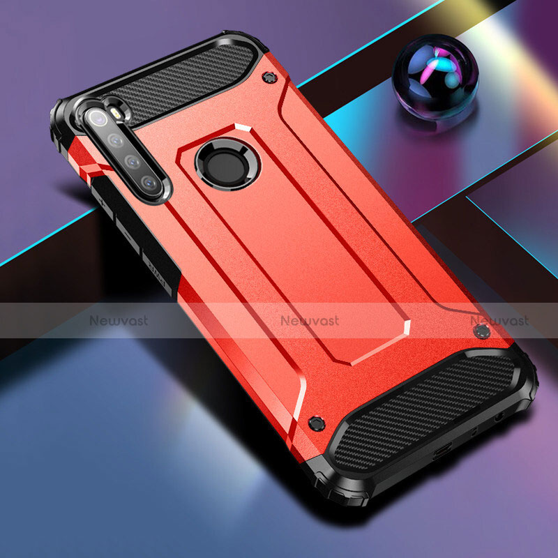 Silicone Matte Finish and Plastic Back Cover Case for Xiaomi Redmi Note 8 (2021)