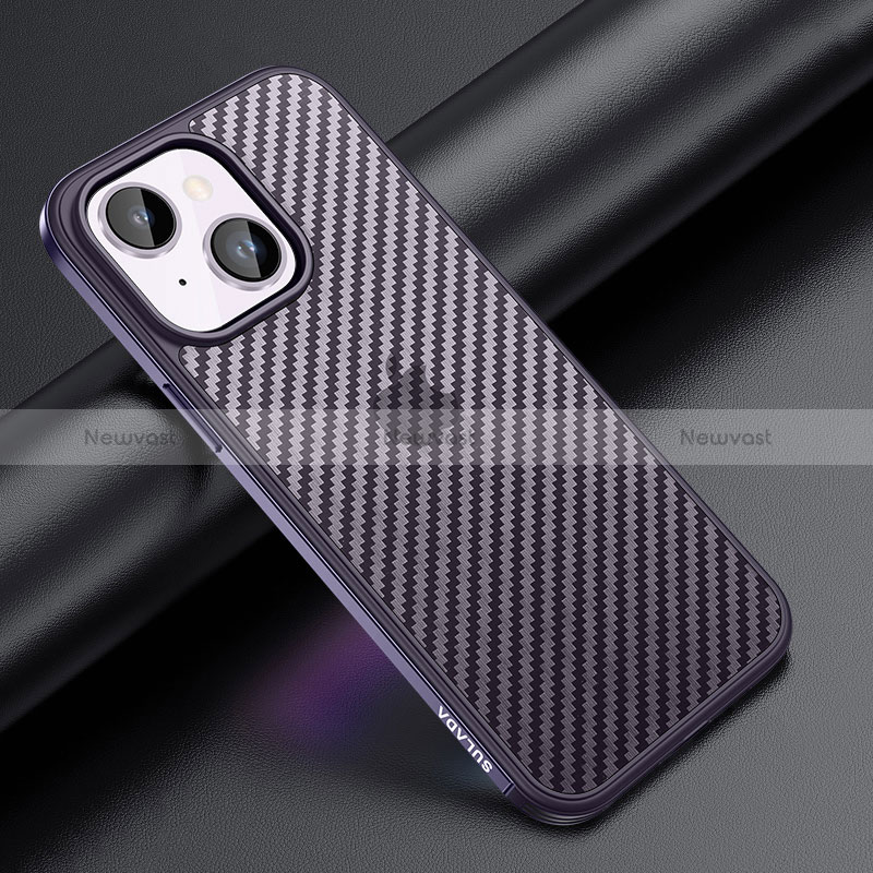 Silicone Matte Finish and Plastic Back Cover Case LD1 for Apple iPhone 14