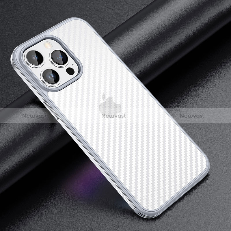 Silicone Matte Finish and Plastic Back Cover Case LD1 for Apple iPhone 15 Pro