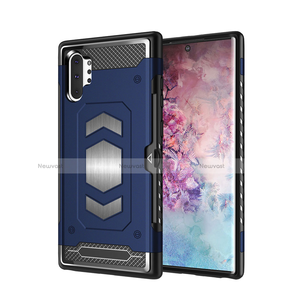 Silicone Matte Finish and Plastic Back Cover Case Magnetic for Samsung Galaxy Note 10 Plus 5G