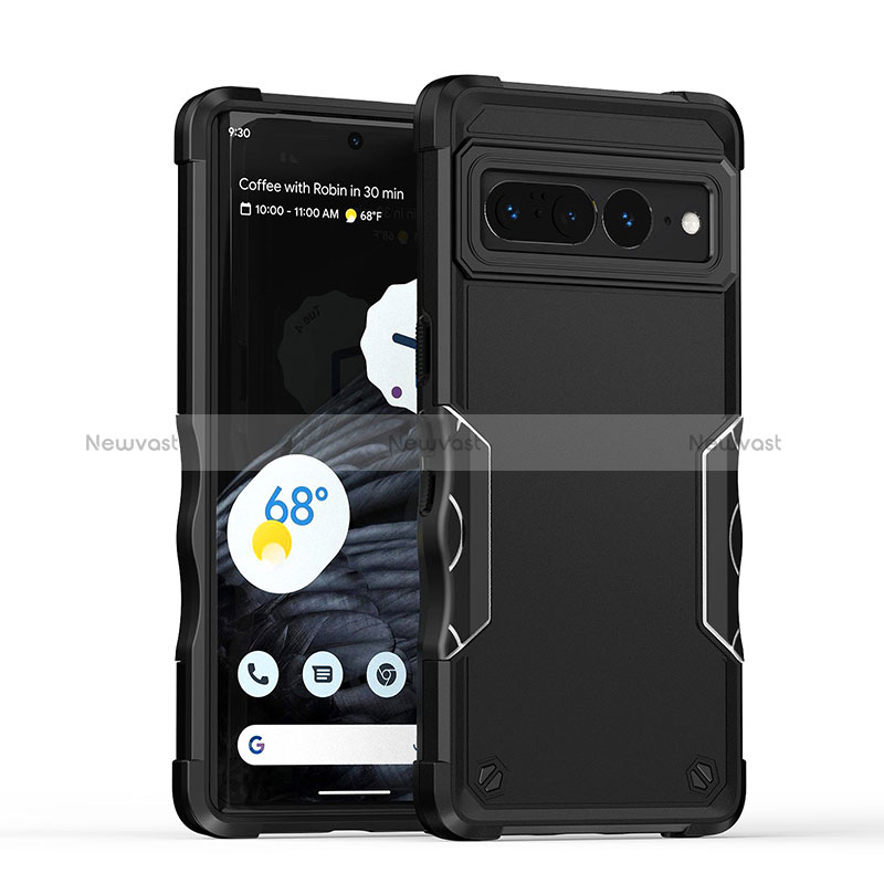 Silicone Matte Finish and Plastic Back Cover Case QW1 for Google Pixel 7 Pro 5G