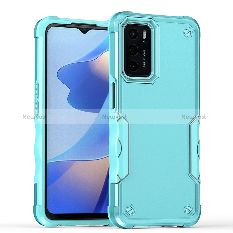 Silicone Matte Finish and Plastic Back Cover Case QW1 for Oppo A16