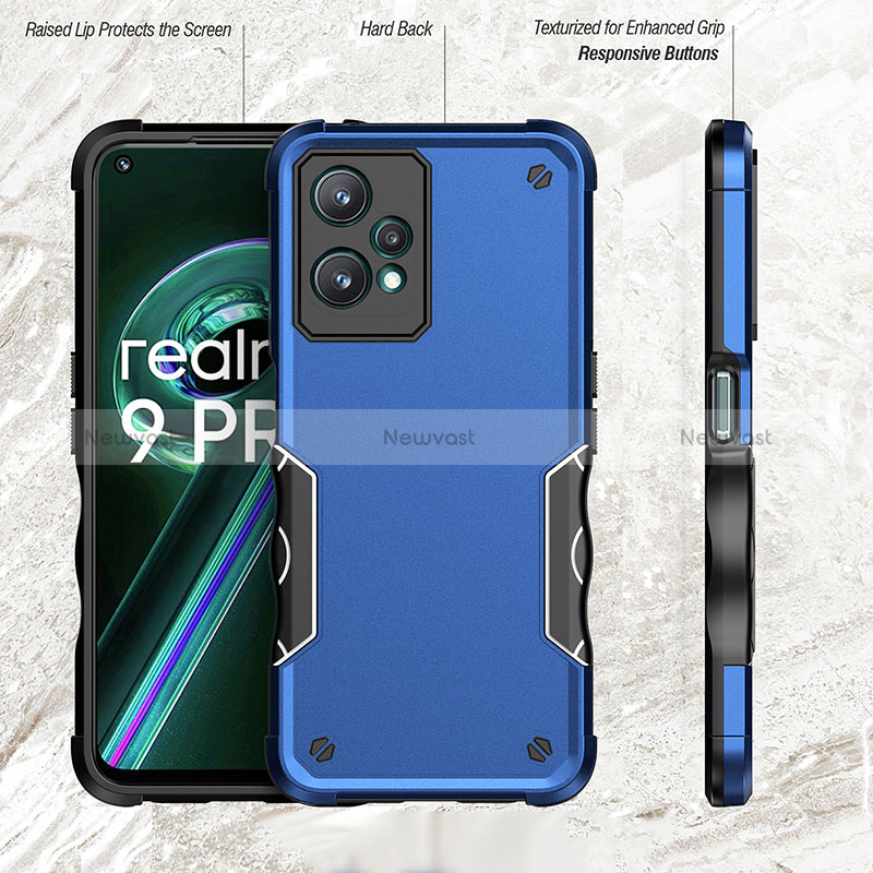 Silicone Matte Finish and Plastic Back Cover Case QW1 for Realme 9 Pro 5G