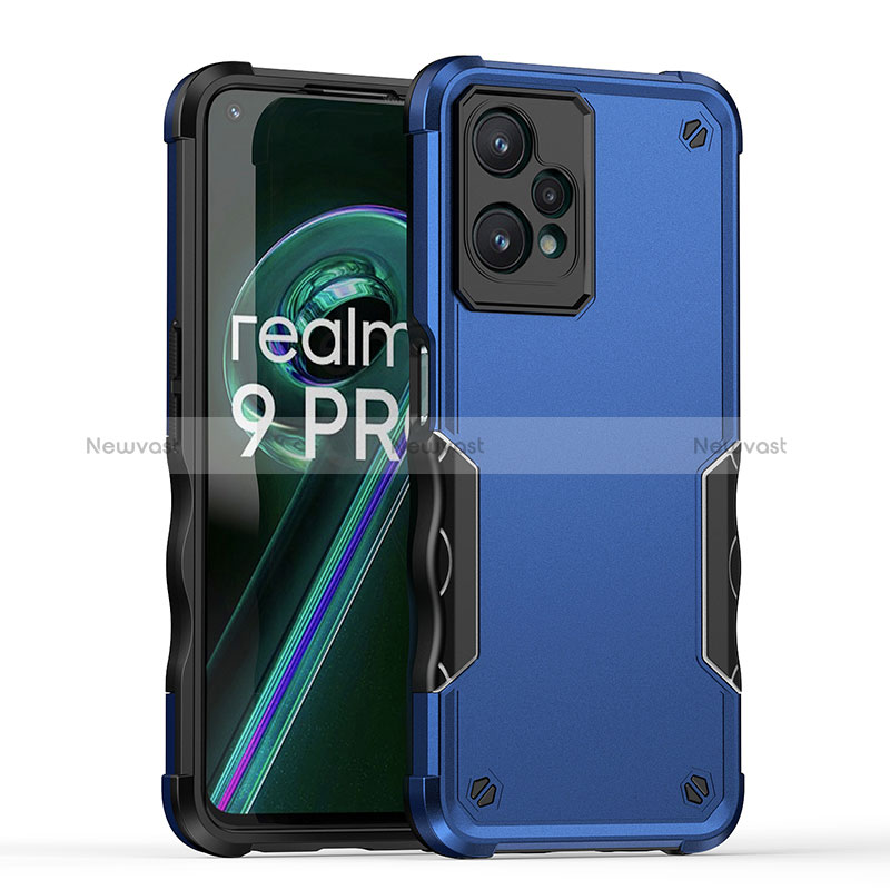 Silicone Matte Finish and Plastic Back Cover Case QW1 for Realme 9 Pro 5G