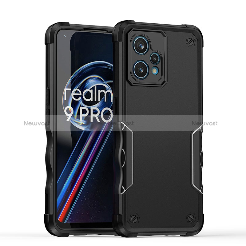 Silicone Matte Finish and Plastic Back Cover Case QW1 for Realme 9 Pro+ Plus 5G