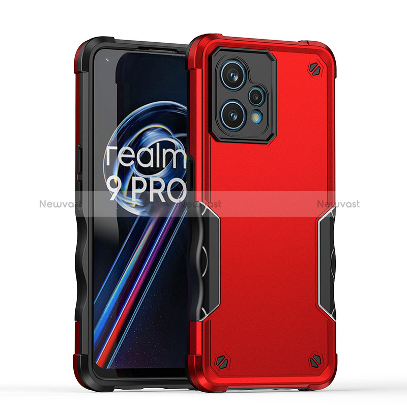 Silicone Matte Finish and Plastic Back Cover Case QW1 for Realme 9 Pro+ Plus 5G