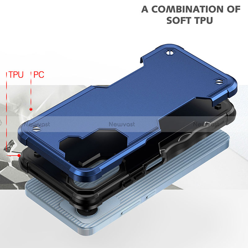 Silicone Matte Finish and Plastic Back Cover Case QW1 for Realme C30