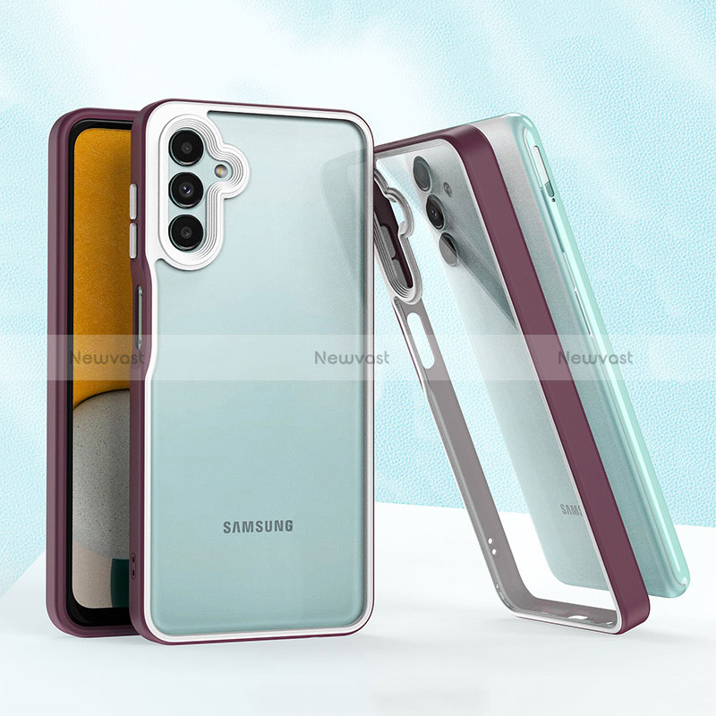 Silicone Matte Finish and Plastic Back Cover Case QW1 for Samsung Galaxy A04s