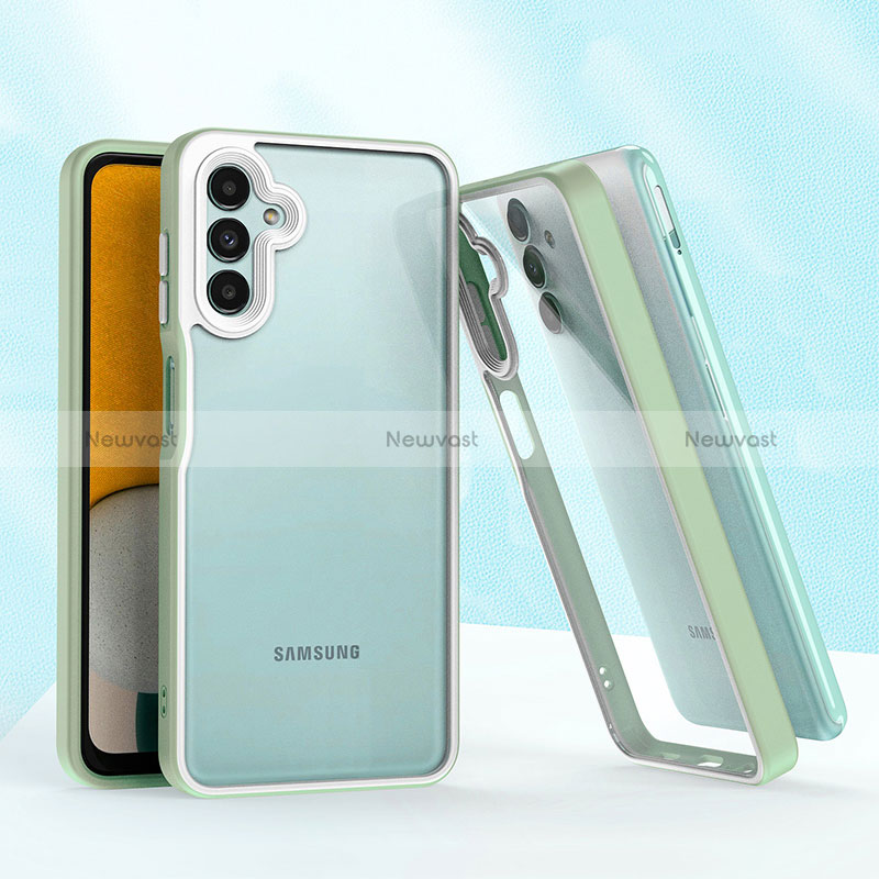 Silicone Matte Finish and Plastic Back Cover Case QW1 for Samsung Galaxy A04s