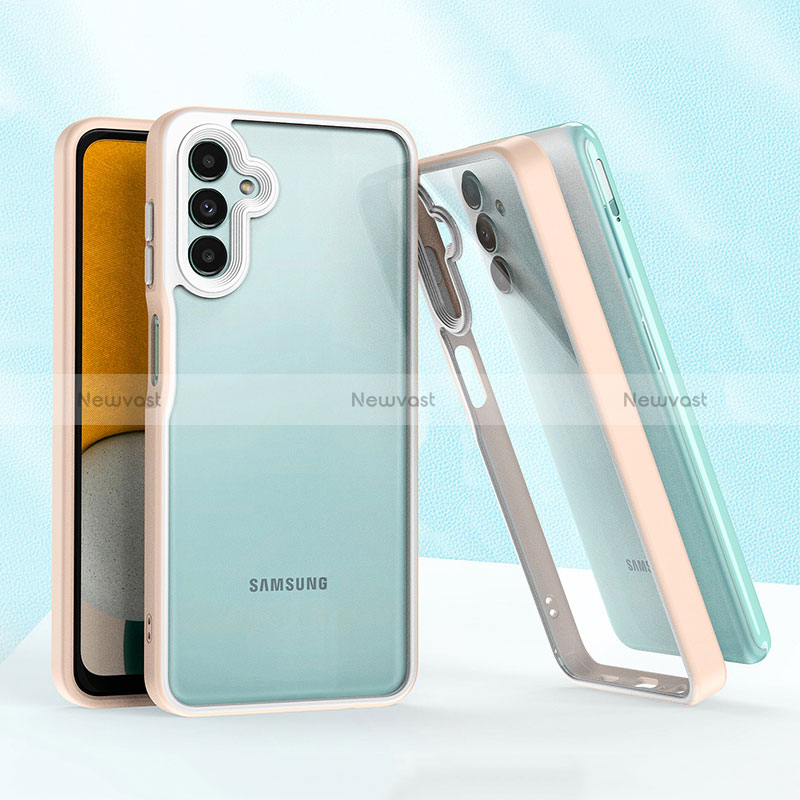 Silicone Matte Finish and Plastic Back Cover Case QW1 for Samsung Galaxy A04s