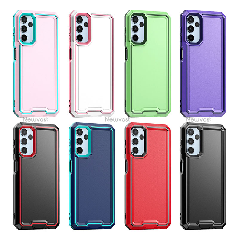 Silicone Matte Finish and Plastic Back Cover Case QW1 for Samsung Galaxy A14 4G