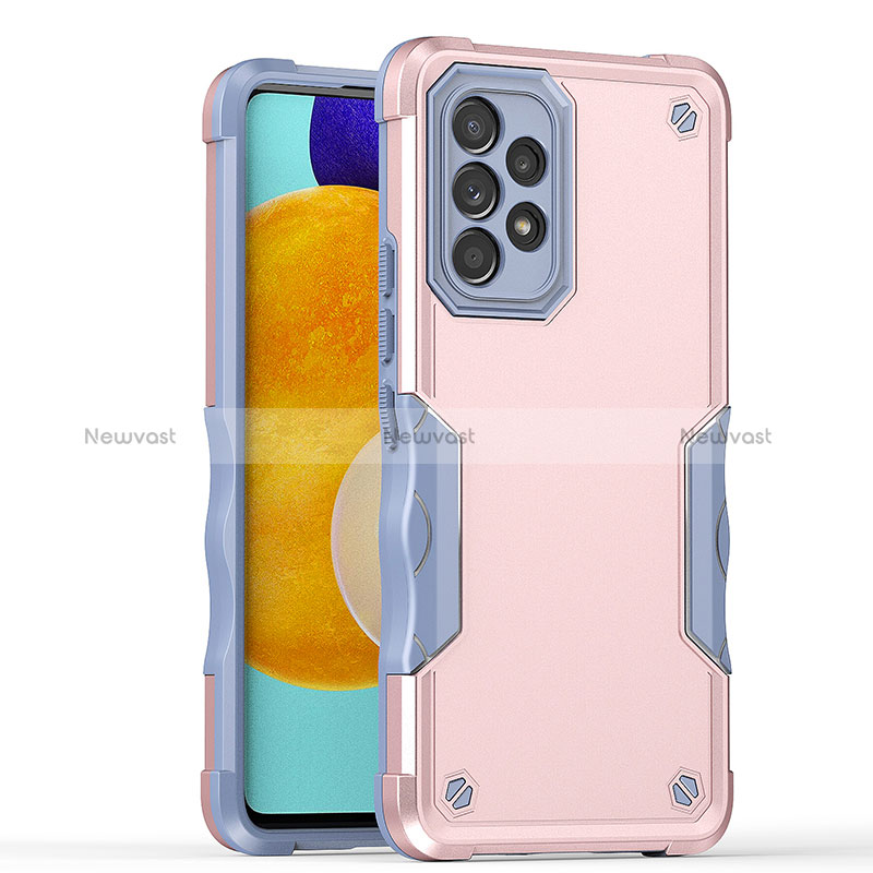 Silicone Matte Finish and Plastic Back Cover Case QW1 for Samsung Galaxy A52 5G