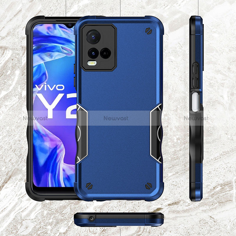 Silicone Matte Finish and Plastic Back Cover Case QW1 for Vivo Y21