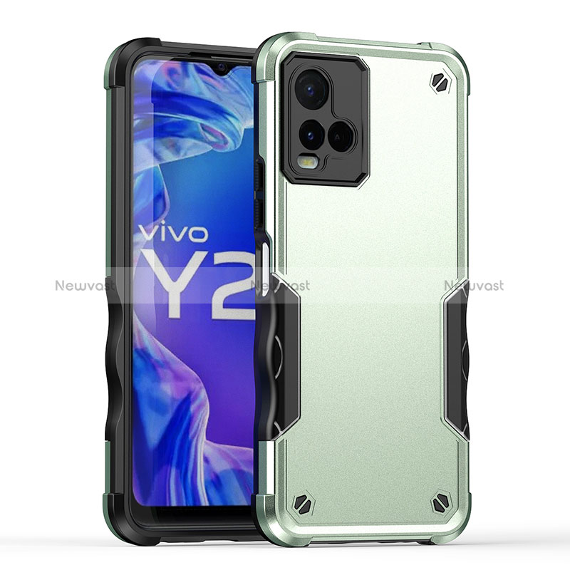 Silicone Matte Finish and Plastic Back Cover Case QW1 for Vivo Y21a