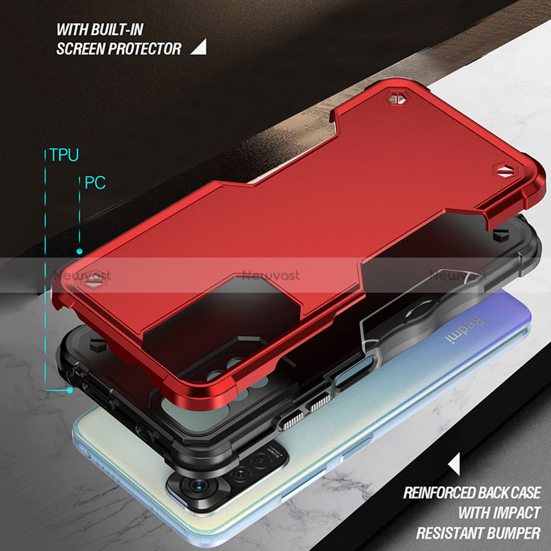 Silicone Matte Finish and Plastic Back Cover Case QW1 for Xiaomi Redmi Note 11S 4G