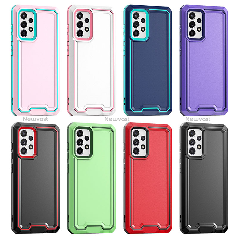 Silicone Matte Finish and Plastic Back Cover Case QW2 for Samsung Galaxy A52s 5G