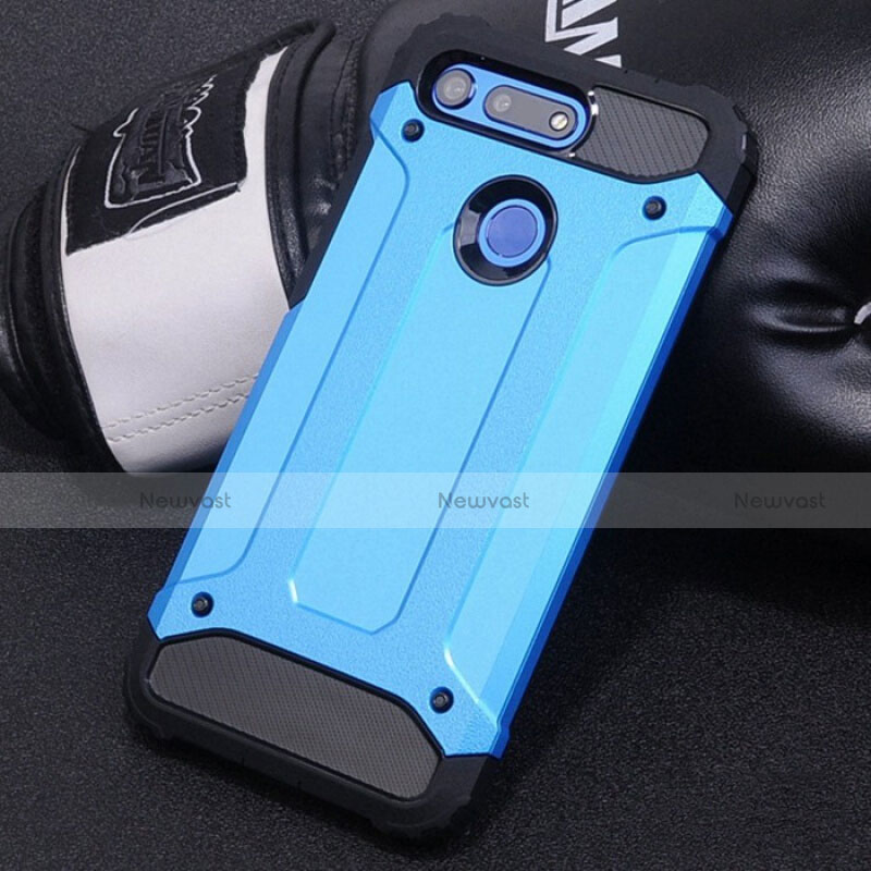 Silicone Matte Finish and Plastic Back Cover Case R01 for Huawei Honor V20