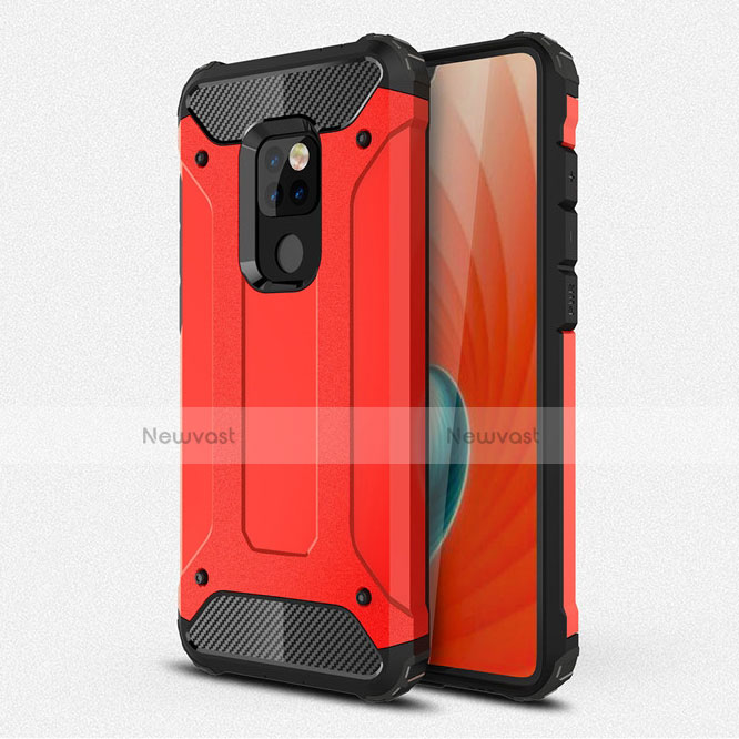 Silicone Matte Finish and Plastic Back Cover Case R01 for Huawei Mate 20