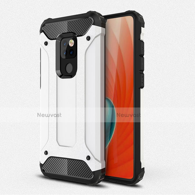 Silicone Matte Finish and Plastic Back Cover Case R01 for Huawei Mate 20