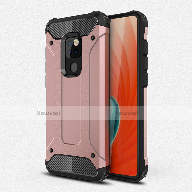 Silicone Matte Finish and Plastic Back Cover Case R01 for Huawei Mate 20