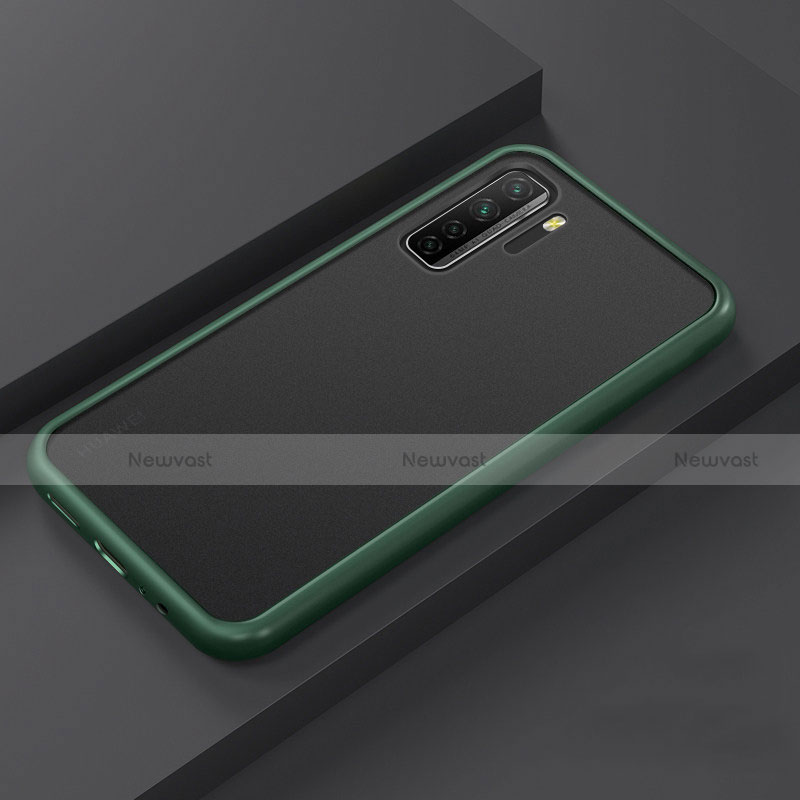 Silicone Matte Finish and Plastic Back Cover Case R01 for Huawei Nova 7 SE 5G Green