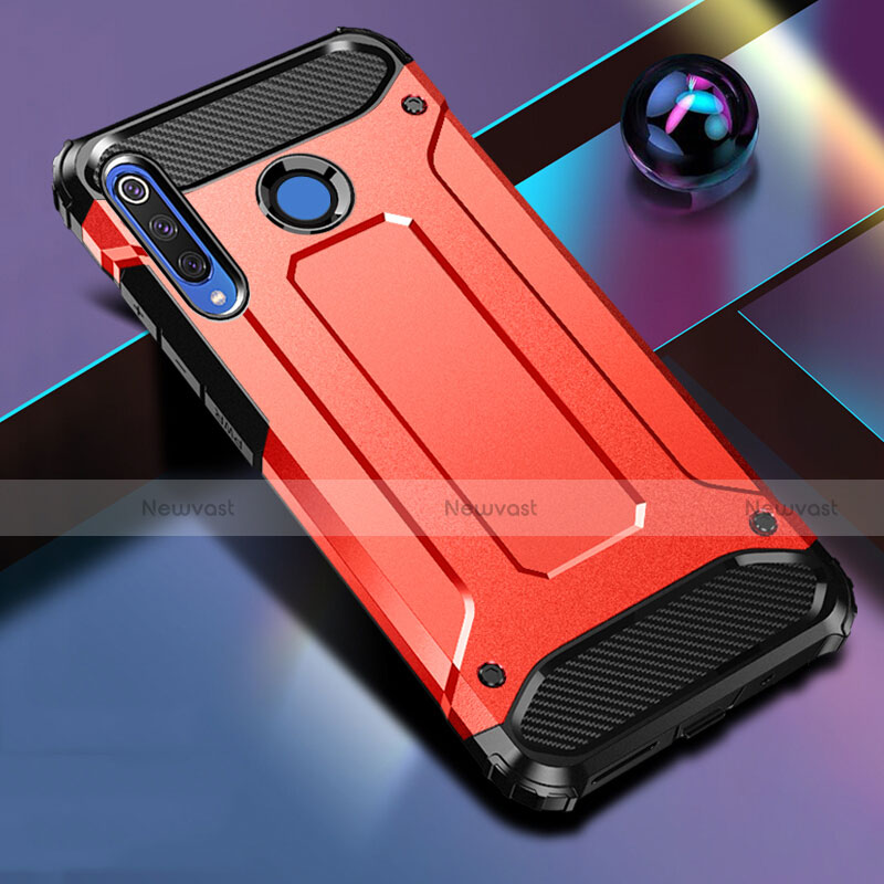 Silicone Matte Finish and Plastic Back Cover Case R01 for Huawei P30 Lite New Edition Red