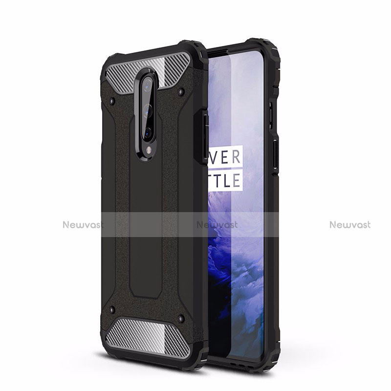 Silicone Matte Finish and Plastic Back Cover Case R01 for OnePlus 8