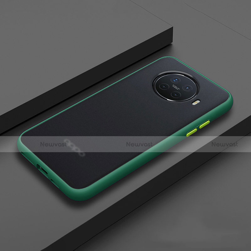 Silicone Matte Finish and Plastic Back Cover Case R01 for Oppo Ace2 Green