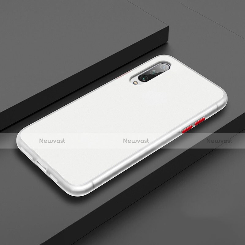 Silicone Matte Finish and Plastic Back Cover Case R01 for Xiaomi Mi A3 White