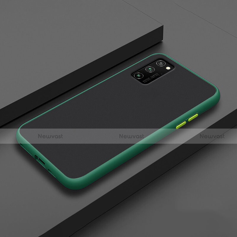 Silicone Matte Finish and Plastic Back Cover Case R02 for Huawei Honor V30 5G Green