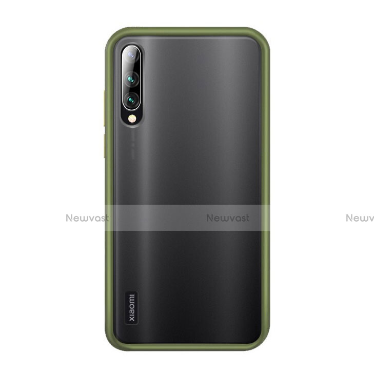 Silicone Matte Finish and Plastic Back Cover Case R02 for Xiaomi Mi A3 Green