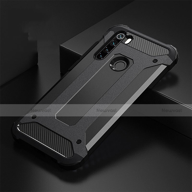 Silicone Matte Finish and Plastic Back Cover Case R02 for Xiaomi Redmi Note 8 (2021)