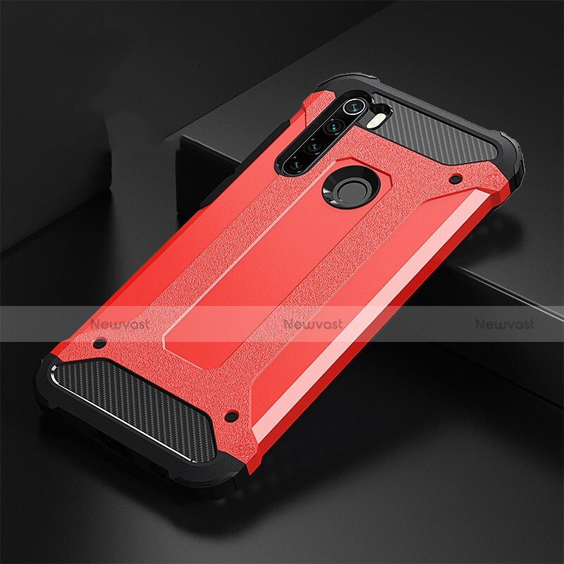 Silicone Matte Finish and Plastic Back Cover Case R02 for Xiaomi Redmi Note 8 (2021)