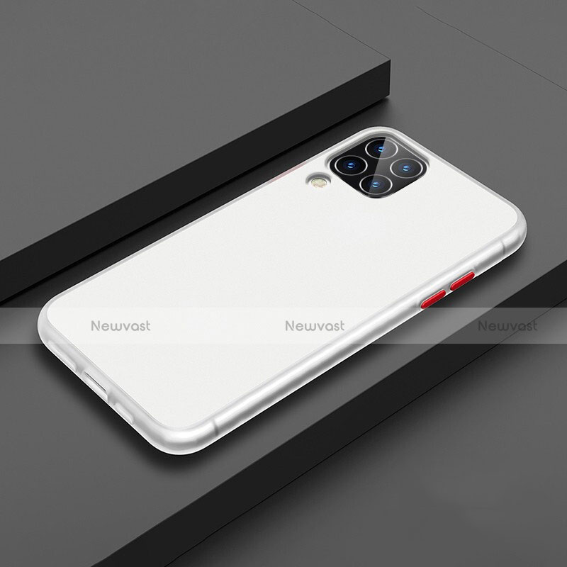 Silicone Matte Finish and Plastic Back Cover Case U01 for Huawei Nova 6 SE White