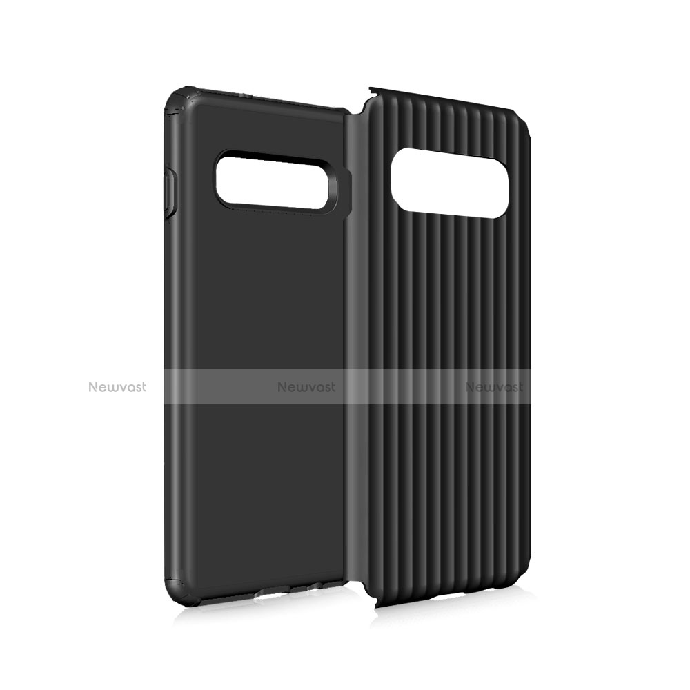 Silicone Matte Finish and Plastic Back Cover Case U01 for Samsung Galaxy S10 Plus