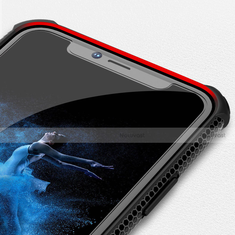 Silicone Matte Finish and Plastic Back Cover Case with Magnetic Stand A01 for Apple iPhone 11 Pro Max