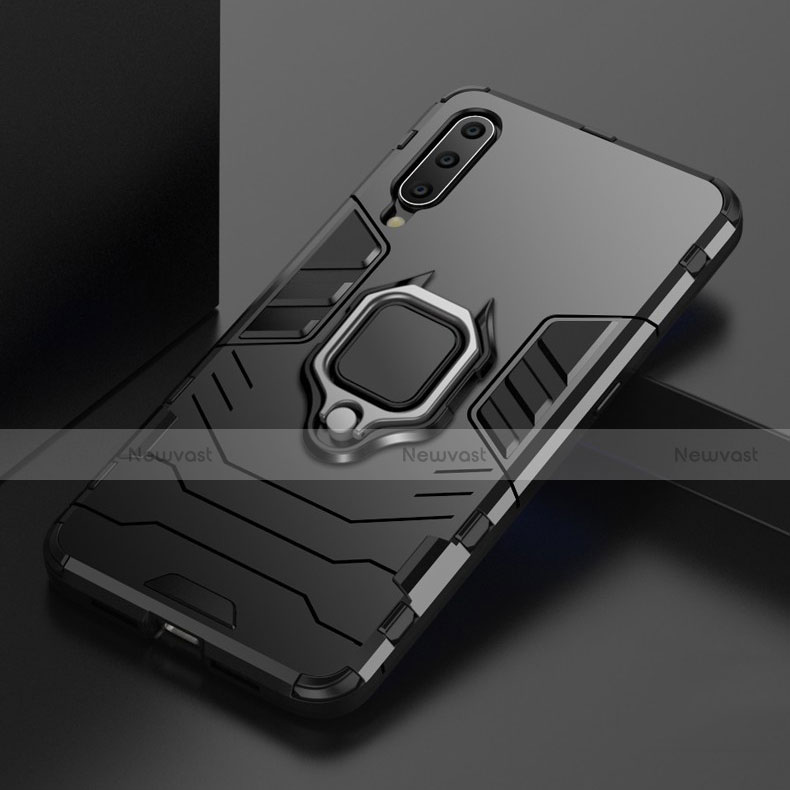 Silicone Matte Finish and Plastic Back Cover Case with Magnetic Stand for Xiaomi Mi 9