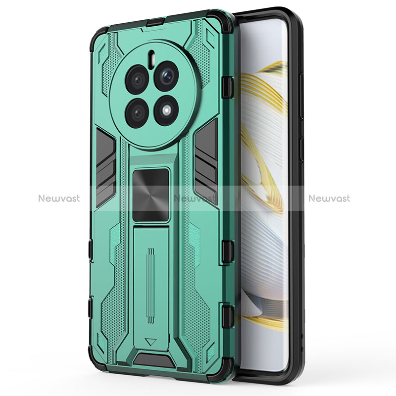 Silicone Matte Finish and Plastic Back Cover Case with Magnetic Stand KC1 for Huawei Mate 50