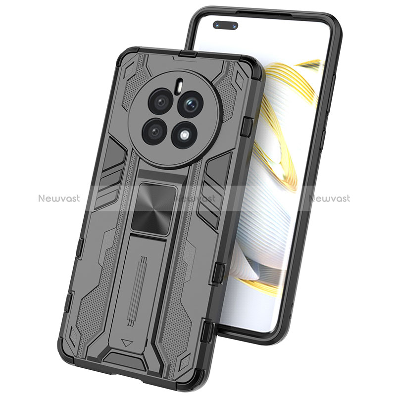 Silicone Matte Finish and Plastic Back Cover Case with Magnetic Stand KC1 for Huawei Mate 50